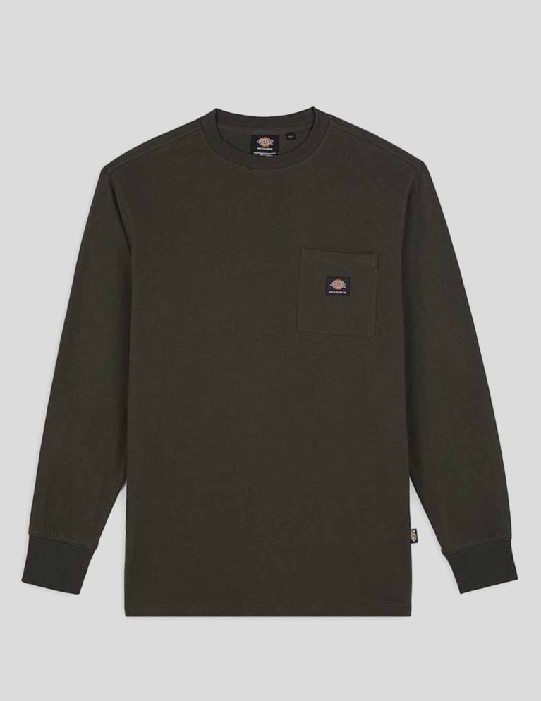 T-shirt DICKIES mount vista ls tee green olive